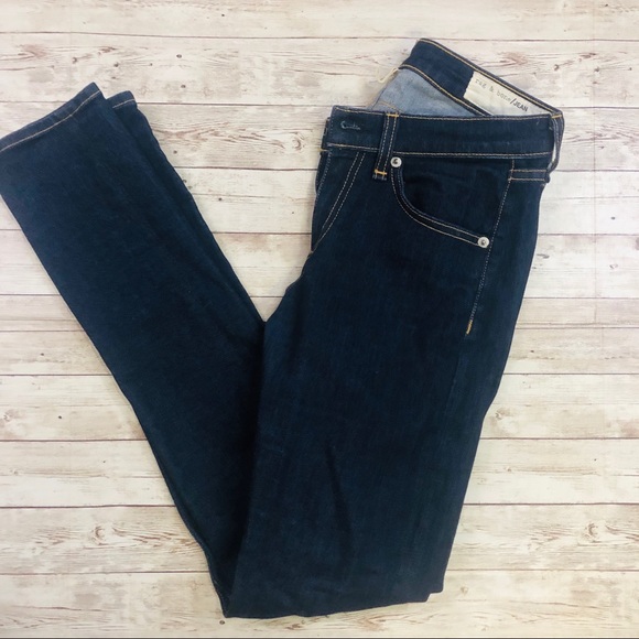 Rag & Bone Dark Wash Skinny Jeans - Picture 2 of 8